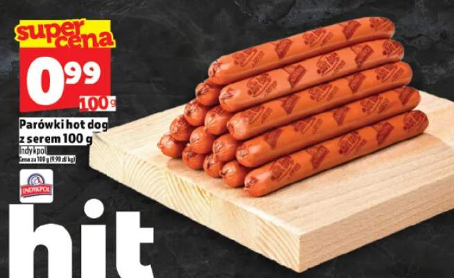 Parówki hot dog z serem
