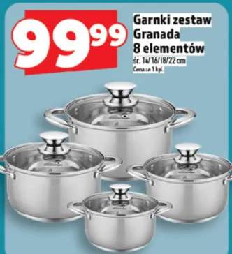 Garnki zestaw Granada 8 elementów