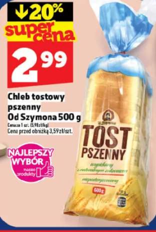 Chleb tostowy pszenny Od Szymona 500 g