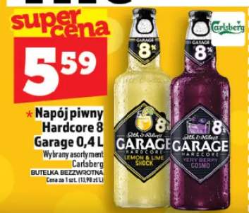 Napój piwny Hardcore Garage lemon & lime smoka / winogron & blueberry