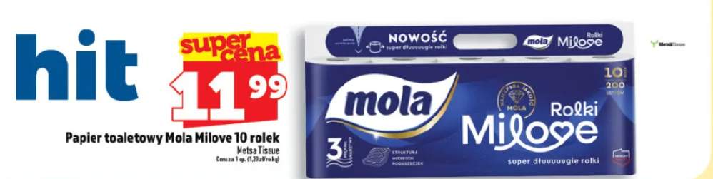 Papier toaletowy Mola Milove 10 rolek
