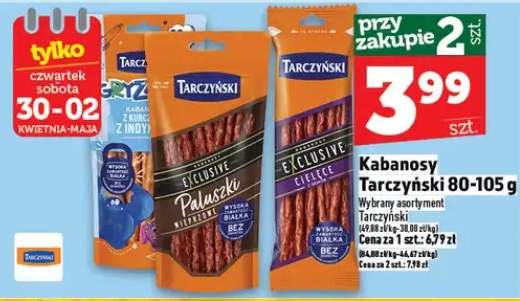 Kabanosy Tarczyński Exclusive Wieprzowe