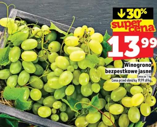 Winogrono bezpestkowe jasne