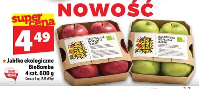 Jabłko ekologiczne BioBomba polskie