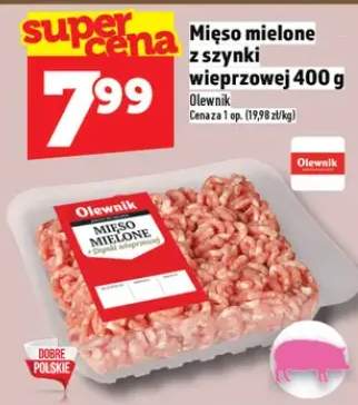 Mięso mielone z szynki wieprzowej Olewnik