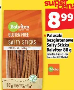 Paluszki bezglutenowe Salty Sticks Balviten Gluten Free