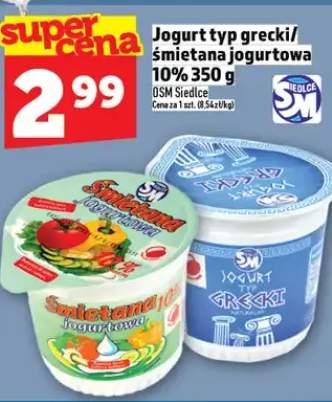 Śmietana jogurtowa OSM Siedlce 10%