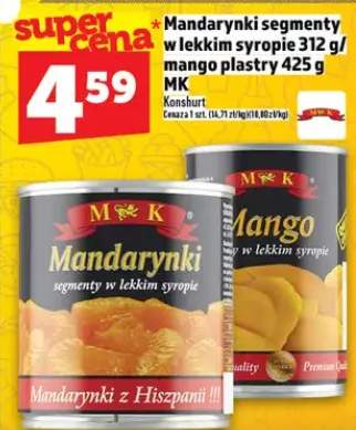 Mandarynki segmenty w lekkim syropie MK
