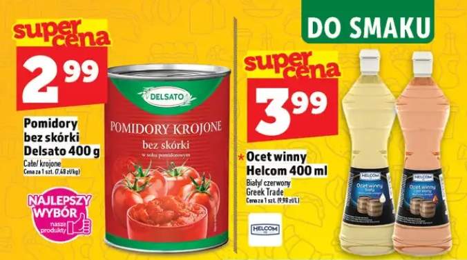 Pomidory bez skórki krojone Delsato