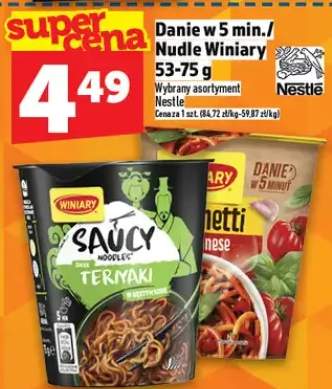 Danie w 5 minut Nudle Winiary