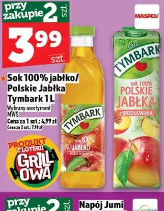 Sok 100% jabłko Polskie Jabłka Tymbark