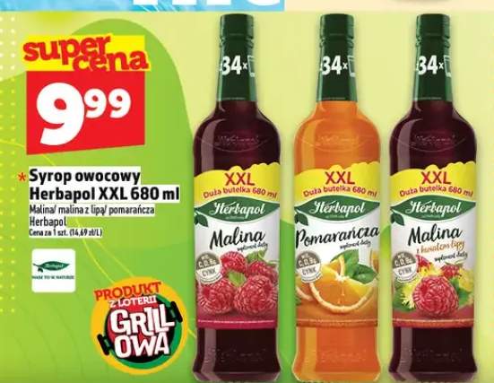 Syrop owocowy Herbapol pomarańcza XXL