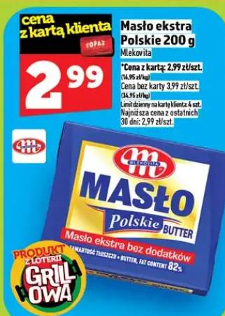 Masło ekstra Polskie Mlekovita bez dodatków