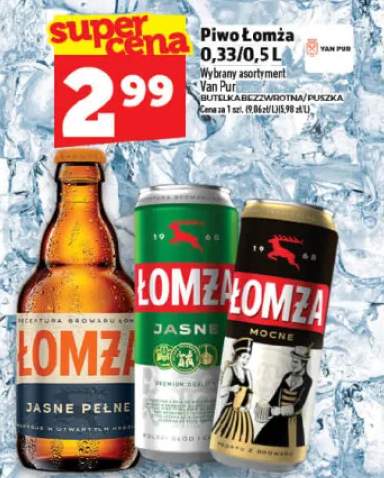 Piwo Łomża Mocne Van Pur
