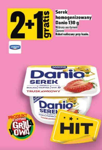 Serek homogenizowany Danio truskawkowy Danone