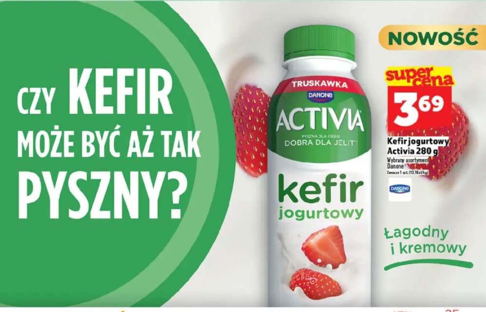 Kefir jogurtowy Activia truskawkowy Danone