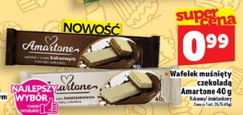 Wafelek muśnięty czekoladą Amartone kakaowy