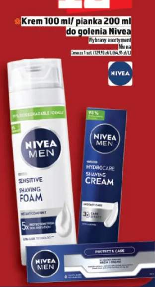 Pianka do golenia Nivea Men Hydrocare Shaving Cream