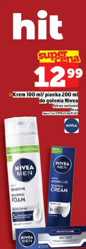 Pianka do golenia Nivea Men Hydrocare Shaving Cream