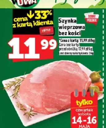 Szynka wieprzowa bez kości
