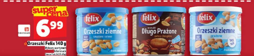 Orzeszki ziemne smażone i solone Felix Intersnack