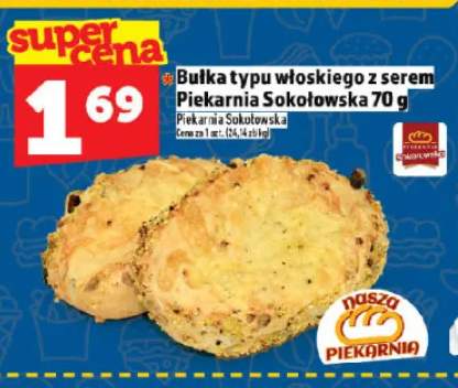 Bułka typu włoskiego z serem Piekarnia Sokołowska
