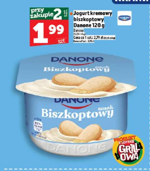 Jogurt kremowy biszkoptowy Danone
