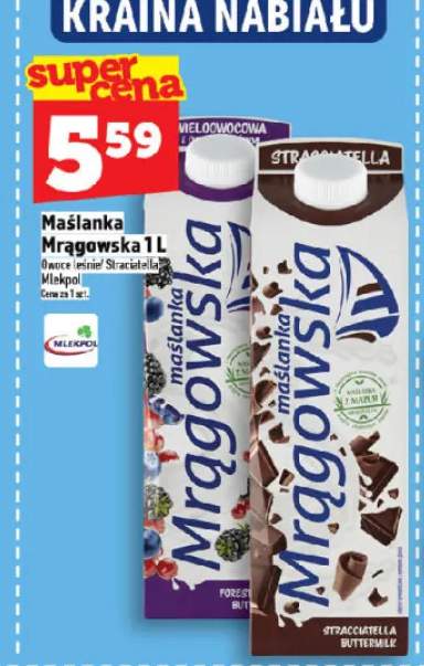 Maślanka Mrągowska straciatella 1l