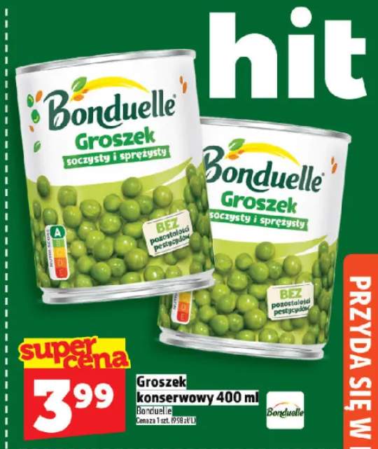 Groszek konserwowy Bonduelle soczysty i sprężysty