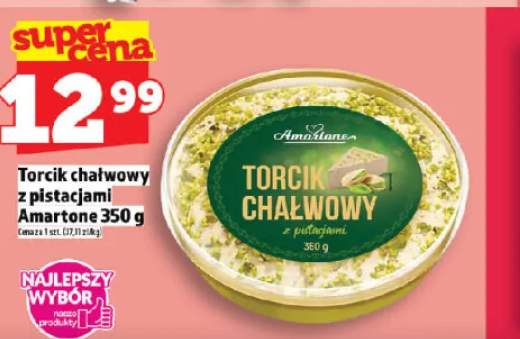 Torcik chałwowy z pistacjami Amartone