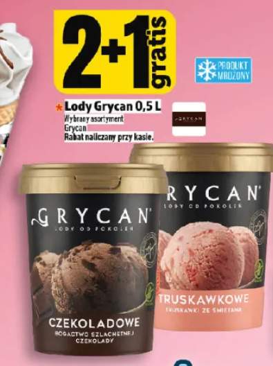 Lody truskawkowe Grycan
