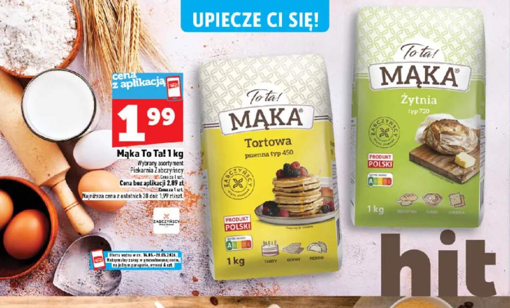 Mąka pszenna tortowa typ 450 To Ta!