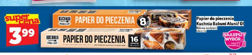 Papier do pieczenia rolka 8m Kuchnia Babuni Aluni