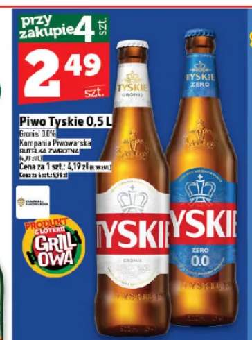 Piwo bezalkoholowe Tyskie Zero 0.0