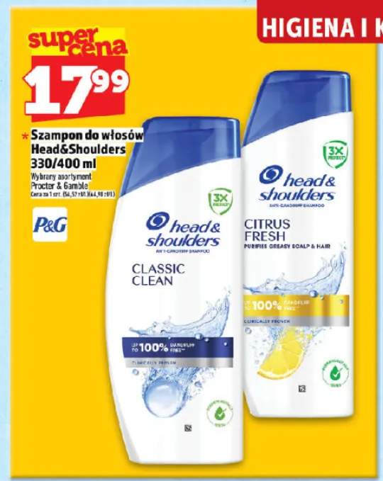 Szampon do włosów Head&Shoulders Citrus Fresh 330/400ml