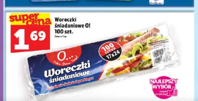 Woreczki śniadaniowe O! 100szt.