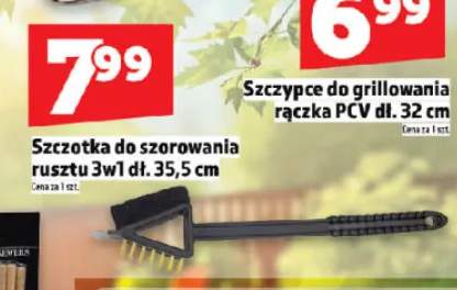 Szczotka do szorowania rusztu 3w1 dł. 35,5cm