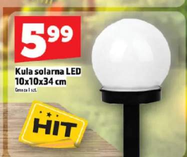 Kula solarna LED 10x10x34cm