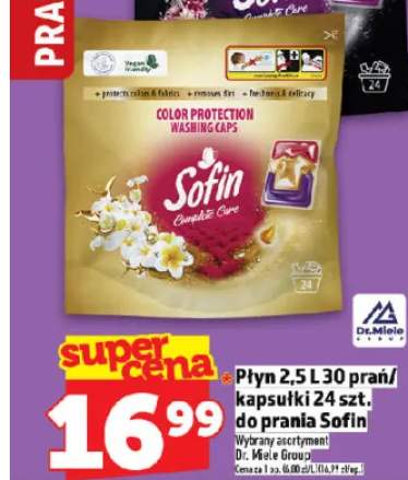 Płyn 2,5l 30 prań / kapsułki 24szt. do prania Sofin