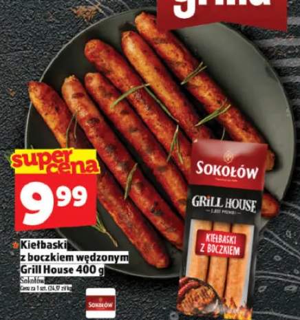 Kiełbaski z boczkiem wędzonym Grill House Sokołów
