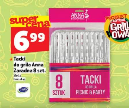 Tacki do grilla picnic & party Anna Zaradna 8-pak