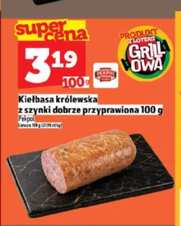 Kiełbasa królewska z szynki dobrze przyprawiona Pekpol
