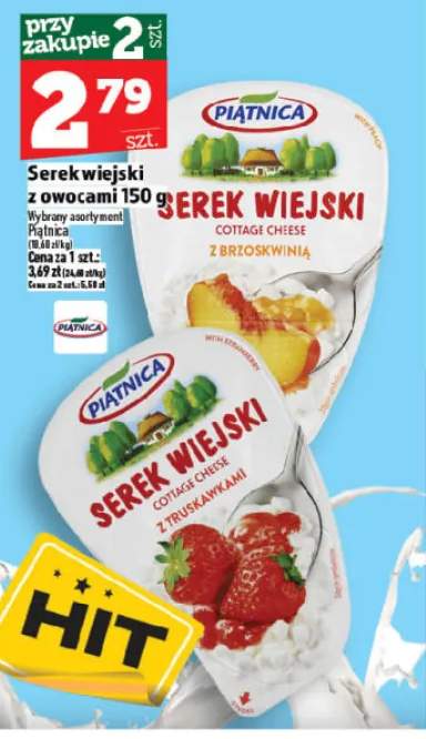 Serek wiejski z truskawkami Piątnica