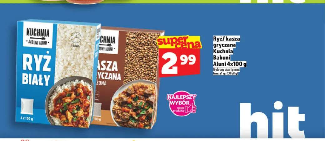 Ryż biały Kuchnia Babuni Aluni 4-pak 100g