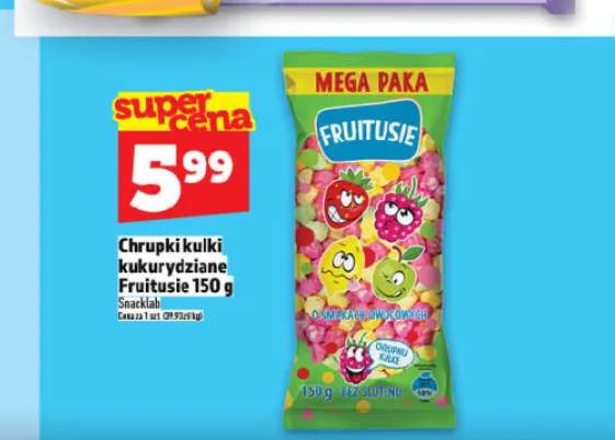 Chrupki kulki kukurydziane Fruitusie o smakach owocowych