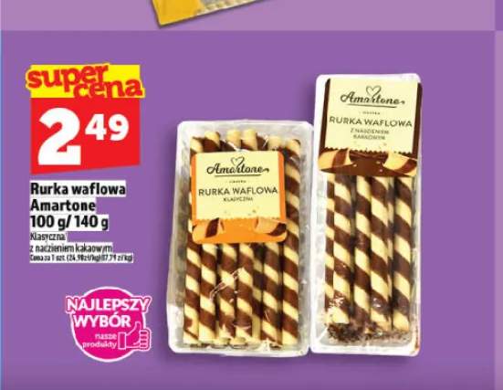 Rurka waflowa Amartone z nadzieniem kakaowym