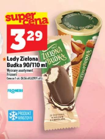 Lody Zielona Budka ze śmietanką w polewie z czekoladą 90/110ml