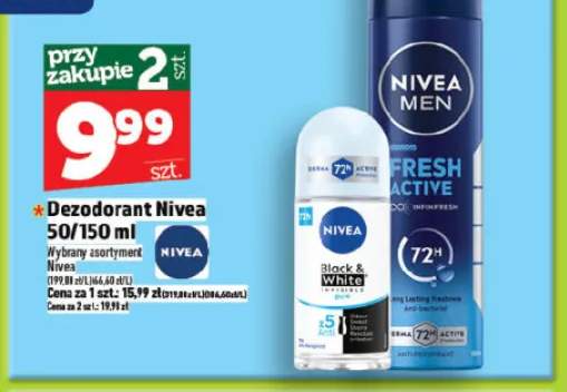 Dezodorant Nivea Black & White Invisible Pure