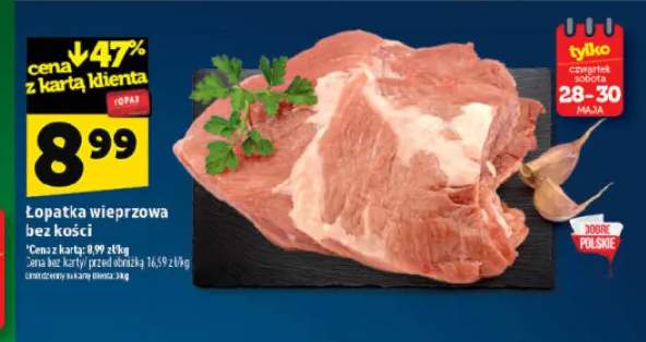 Łopatka wieprzowa bez kości