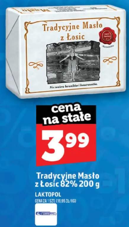 Tradycyjne Masło z Łosic 82% Laktopol